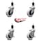 Service Caster 3 Inch Thermoplastic Wheel 1-7/8 Inch Expanding Stem Caster Set with 2 Brakes SCC-EX05S310-TPRS-178-2-SLB-2 - alternate 1